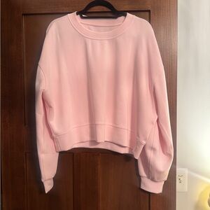 Lululemon Softstreme Pink Crew Sweatshirt Pink Peony Size 10 Worn Twice